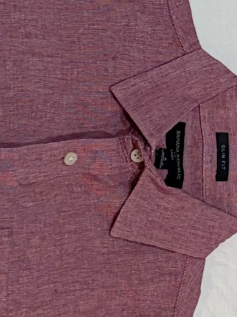 Banana Republic Dark Red Dress Shirt - Men's M